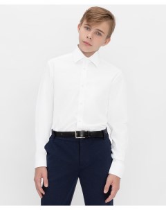 Сорочка на пуговицах с манжетами и воротником белая Teens line Button blue