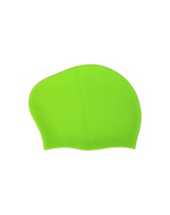 Шапочка для плавания Big Hair силиконовая взрослая для длинных волос E42810 зеленый неон Sportex