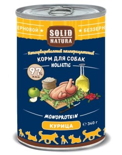 Влажный корм для собак Holistic Курица 0 34 кг Solid natura