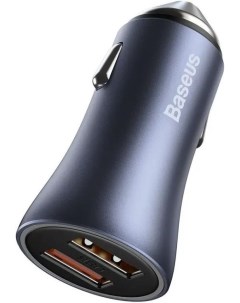 Зарядное устройство автомобильное TZCCJD 0G QC 2 USBA USBC 40W dark gray Baseus