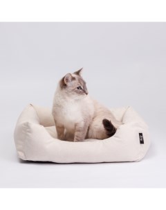 Лежак для кошек и собак 60х50 см молочный Rurri