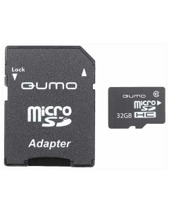 Карта памяти Micro SecureDigital 32Gb UHS I 3 0 QM32GMICSDHC10U1 адаптер SD Qumo