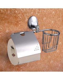 Держатель для туалетной бумаги с корзинкой металл хром F1603 1 Frap
