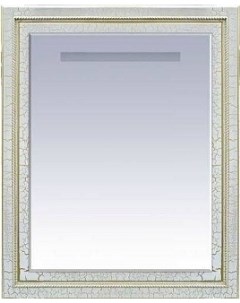 Зеркало Fresko 74х94 белое с золотом Misty