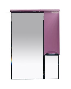 Зеркало шкаф Жасмин 65 правый розовый с подсветкой Misty