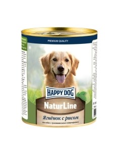 Natur Line Корм влаж ягненок с рисом кус в фарше д собак 970г Happy dog