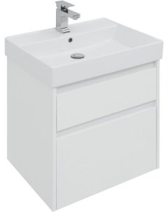 Мебель для ванной Nova Lite 60 см белая 2 ящика Aquanet