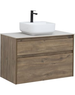 Мебель для ванной Nova Lite 90 см дуб рустикальный 2 ящика Aquanet