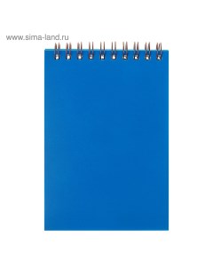 Блокнот а6 80 листов в клетку на гребне пластиковая обложка синий Calligrata