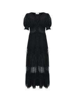 Платье с рукавами фонариками черное Charo ruiz