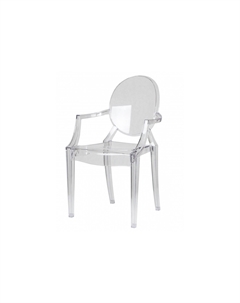 Стул обеденный с подлокотниками Louis Ghost Dobrin