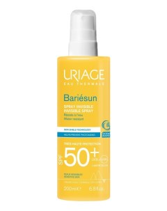 Солнцезащитный невидимый спрей для лица и тела Bariesun Spray Invisible SPF50 200мл Uriage