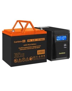 Комплект ИБП EX295986RUS батарея 80Aч EX285654RUS 1шт инвертор синус для котла SineTower SZ 600 LCD  Exegate