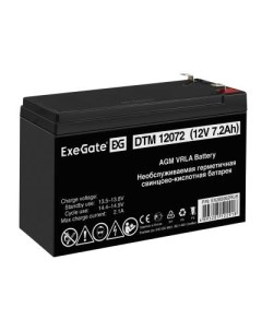 EX285952RUS Аккумуляторная батарея DTM 12072 12V 7 2Ah клеммы F1 Exegate