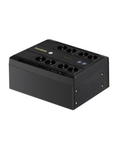 ИБП NEO NNB 650 LED AVR 8SH CH 650VA 390W LED AVR 8 Schuko 4 USB порта для зарядки Black Exegate