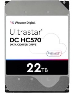 Жесткий диск WD SATA III 22Tb Ultrastar DC HC570 7200rpm 512Mb 3 5 WUH722222ALE6L4 Western digital