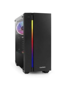 Корпус Miditower EVO 9201 EVO800 ATX БП EVO800RGB с вент 12см с окном 2 USB 1 USB3 0 HD аудио черный Exegate