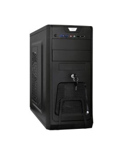 Корпус Miditower CP 603UB CP500 ATX БП CP500 с вент 8см 2 USB 2 USB3 0 аудио блокировка черный Exegate