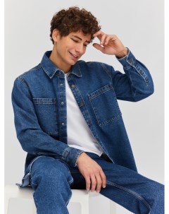 Джинсовая куртка рубашка из хлопка Zolla