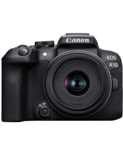 Беззеркальный фотоаппарат EOS R10 kit RF S 18 45mm f 4 5 6 3 IS STM черный Canon