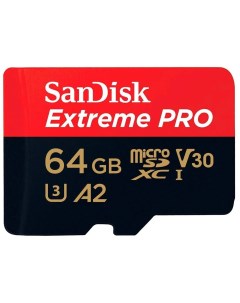 Карта памяти Micro SecureDigital 64Gb Extreme Pro microSDXC UHS I U3 SDSQXCU 064G GN6MA Sandisk