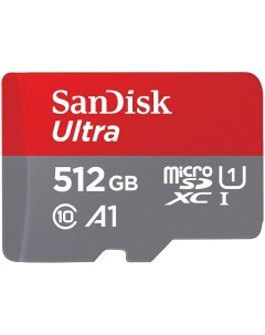 Карта памяти Micro SecureDigital 512Gb Ultra microSDXC class 10 UHS 1 A1 SDSQUAC 512G GN6MN Sandisk