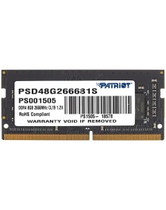 Модуль памяти SO DIMM DDR4 8Gb PC21300 2666Mhz PSD48G266681S Patriòt