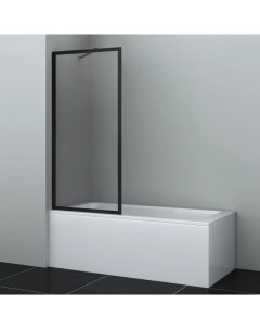 Шторка на ванну Abens профиль черный матовый стекло прозрачное Wasserkraft