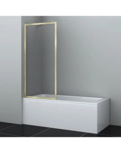 Шторка на ванну Abens профиль золото матовое стекло прозрачное Wasserkraft