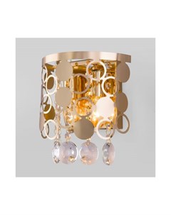 Настенный светильник с хрусталем 10114 2 золото Eurosvet