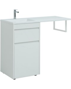 Мебель для ванной Токио 110 см белый глянец напольная 1 ящик Aquanet