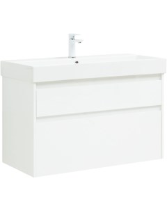 Мебель для ванной Nova Lite 100 см белый 2 ящика Aquanet