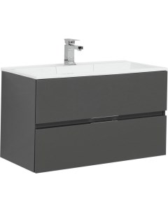 Мебель для ванной Алвита 90 см серый антрацит Aquanet