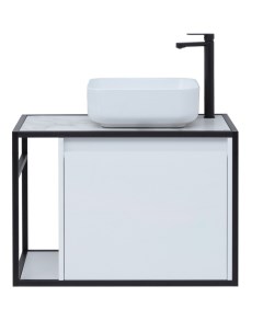 Мебель для ванной Nova Lite Loft 75 см R белый Aquanet