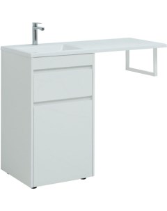 Мебель для ванной Токио 120 см белый напольная 1 ящик Aquanet
