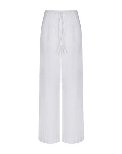 Белые льняные брюки 120% lino