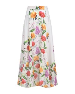 Белая юбка макси с цветочным принтом Charo ruiz