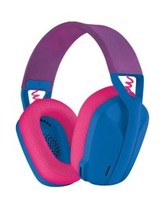 Гарнитура игровая G435 для компьютера и игровых консолей мониторные Bluetooth голубой розовый Logitech