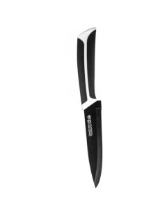 Нож кухонный LR05 27 универсальный 152мм заточка прямая стальной черный Lara