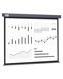 Экран Wallscreen CS PSW 180X180 SG 180х180 см 1 1 настенно потолочный серый Cactus