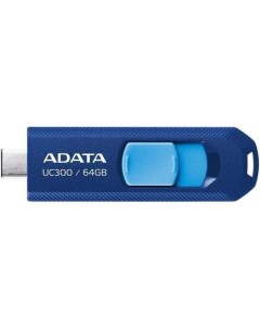 Флешка USB Type C UC300 64ГБ USB3 2 синий и голубой Adata