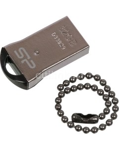 Флешка USB Touch T01 32ГБ USB2 0 черный и серебристый Silicon power