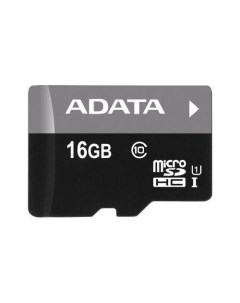 Карта памяти microSDHC UHS I U1 16 ГБ Class 10 AUSDH16GUICL10 RA1 1 шт переходник SD Adata