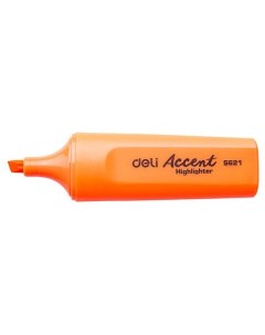 Текстовыделитель ght Accent скошенный наконечник линия 1 5 мм оранжевый Deli