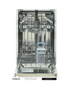 Встраиваемая посудомоечная машина DWB 4221B2 узкая ширина 45см полновстраиваемая загрузка 10 комплек Scandilux