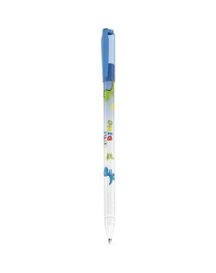 Ручка гелев Little Dino EG30 BL корп белый синий чернила син линия 0 5мм 12 шт кор Deli