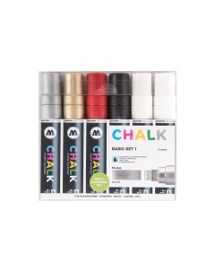Набор маркеров Chalk Marker 15mm Basic Set 1 15 мм 6 шт Molotow