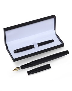 Ручка подарочная перьевая в кожзам футляре корпус матовый черный Calligrata