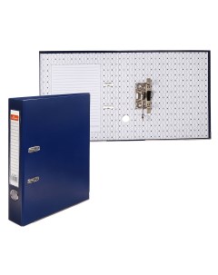 Папка регистратор а4 50 мм полипропилен металлическая окантовка карман на корешок собранная синяя Calligrata