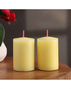 Набор свечей столбиков 2 шт 4х6 см ваниль Nobrand